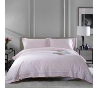 The Lyndon Company Southport 100% Cotton Duvet Cover Set King Rose/White