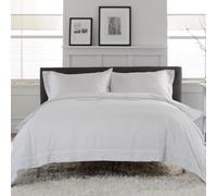 The Lyndon Company Southport Duvet Cover Set - 100% Cotton, Button Fastening, Printed Stripe with Cuff, Piping & Rubber Buttons - Available in Rose & Grey - Includes Pillowcases [Gr-Do]