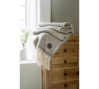 The Lyndon Company Supersoft Moorland 100% Brushed Wool Jacquard Throw Blanket - Luxurious Wool, Ultra Soft & Cozy, Classic Pattern, Perfect for Sofa & Bed - Natural, Green & Burnt Orange [NATURAL]