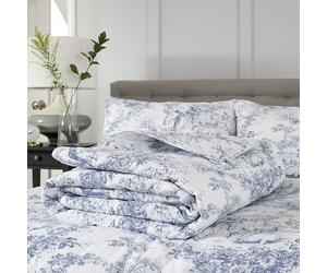 The Lyndon Company Toile De Jouy Double Bedspread Blue