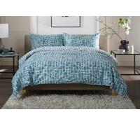 The Lyndon Company Tulle Extrasoft 100% Cotton Breathable Duvet Cover Set in Duck Egg Blue | Size: Double The Lyndon Company Duck Egg Blue Double