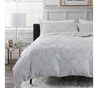The Lyndon Company Versailles Duvet Set Silver Super King