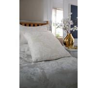 The Lyndon Company Versailles Luxury Jacquard Duvet Cover Bedding Set - Classic Damask Design - Cotton Blend In Natural Natural Single