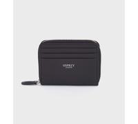 The Lyra Small Leather Zip Around Purse OSPREY LONDON Black One Size