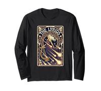 The Lyrids Meteor Shower Art Nouveau Harp Goddess Long Sleeve T-Shirt