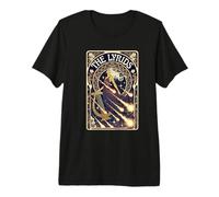 The Lyrids Meteor Shower Art Nouveau Harp Goddess Premium T-Shirt