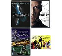 The M. Night Shyamalan Master Collection: Complete Movie Trilogy DVD Collection: (Unbreakable + Split + Glass) + Bonus Art Card