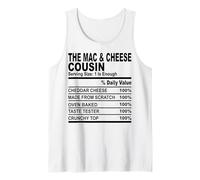 The mac & cheese cousin nutrition fact fun cousins men women Tank Top