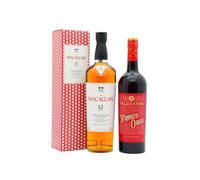 The Macallan - 12 year old Double Cask Highland Single Malt Scotch Whisky 70cl + 75cl 40% ABV Valdespino Vermouth Cocktail Bundle