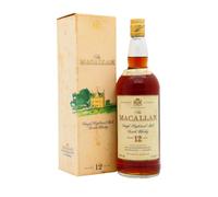 The Macallan - 12 year old Single Highland Malt Scotch Whisky 100cl 43% ABV (1 Litre) (1990's Bottling)