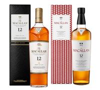 The Macallan 12 Year Old Whisky Bundle | Double Cask & Sherry Oak Cask | Single Malt Scotch Whisky Gift Set | Exclusive Bundle Kit | 2 x 70cl