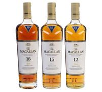 The Macallan Double Cask Malt Whisky Tasting Trio (12, 15, 18 Year Old), 3 x 70 cl