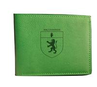 The MacGuinness Irish Family Crest Coat of Arms Green Pu Leather Wallet Personalised Laser Engraved Bifold