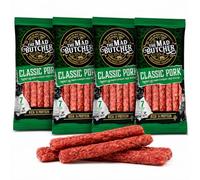 The Mad Butcher Salami Sticks 280g | Pork Classic | High Protein Meat Snack | Mini Salami Snacks | Gluten Free Snack Sticks Keto Diet | 70g X 4