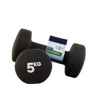 The Mad Group 5kg Neoprene Dumbbells Black