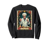 The Mad Scientist Evil Genius Funny Halloween Tarot Card Sweatshirt