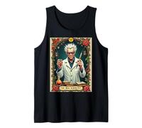 The Mad Scientist Evil Genius Funny Halloween Tarot Card Tank Top