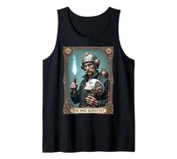 The Mad Scientist Tarot Card Funny Vintage Halloween Design Tank Top