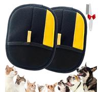 The Magic Brush Pet Hair Remover, Acssart Pet Hair Removal Glove, Electrostatic Pet Hair Removal Glove, Reusable Grooming Mitt for Cats & Dogs, Perfect for Furniture, Sofa, Carpet & Car (2PCS)