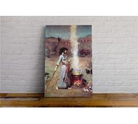 The Magic Circle John William Waterhouse Framed Canvas Wall Art Picture Print Home Decor Living Dining Room