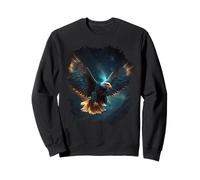 The magic eagle in the starry hight sky Sweatshirt