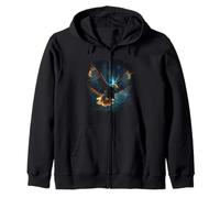 The magic eagle in the starry hight sky Zip Hoodie