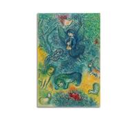 The Magic Flute by Marc Chagall Painting Art Poster Wall Art Picture Canvas Prints Bedroom Living Room Decor 16x24inch(40x60cm)