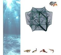 The Magic Foldable Fishing Trap Net, 2025 Premium The Magic Fishing Trap Fishing-Kits, a Variety of Number Holes to Choose from for Crab Crayfish Fish Minnow Shrimp (12 Holes)