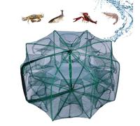The Magic Foldable Fishing Trap, New Auto-Foldable Strengthened Fishing Trap Net, Fishing Bait Trap Foldable, Fishing Net Trap for Minnow Fish Shrimp Crawfish Crab (16 Holes)
