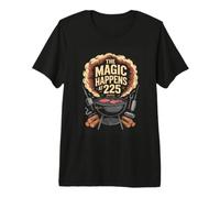 The Magic Happens At 225 BBQ Smoker Grilling Premium T-Shirt