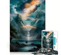 The Magic Lake Jigsaw Puzzles 1000 Pieces for Adults Memory Boost Warm Time Image Assembly Fine Art Piece (50x75cm)
