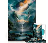 The Magic Lake Jigsaw Puzzles 1000 Pieces for Teenagers Think Game Peaceful Time Quality Edge Perfect Present (38x52cm)