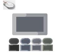 The Magic Mat Blank Version,Modernized Magic Mat Bathroom,Absorbent Non Slip Quick Dry Bath Mat Rug (Gray Rectangle)