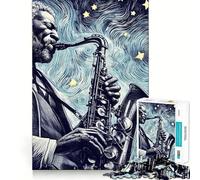 The Magic of Jazz 1000 Piece Jigsaws for Teenagers Puzzle Mind Challenge Toy Calm Pastime Precise Cut Lovely Gift (50x75cm)