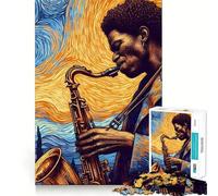 The Magic of Jazz 1000 Pieces Jigsaw Puzzles for Teenagers Cognitive Toy Gentle Leisure Pattern Assembly Fine Art Piece (38x26cm)