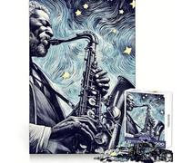 The Magic of Jazz Jigsaw Puzzle for Adults 1000 Pieces Think Smart Toy Home Enjoy Accurate Cut Wall Art Decor (38x52cm)