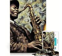 The Magic of Jazz Jigsaw Puzzles for Teenagers 1000 Piece Raise Memory Leisure Time Clean Edge Lovely Present (50x75cm)