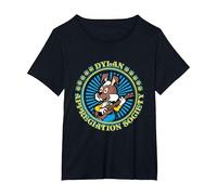 The Magic Roundabout Dylan Appreciation Society T-Shirt, Women's Plus, Black, 1X
