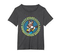 The Magic Roundabout Dylan Appreciation Society T-Shirt, Women's Plus, Dark Heather Grey, 6X