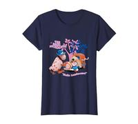The Magic Roundabout Ermintrude & Dougal Hello Handsome T-Shirt, Women, Navy Blue, Large