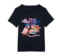 The Magic Roundabout Ermintrude & Dougal Hello Handsome T-Shirt, Women's Plus, Black, 5X