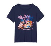 The Magic Roundabout Ermintrude & Dougal Hello Handsome T-Shirt, Women's Plus, Navy Blue, 5X