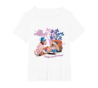 The Magic Roundabout Ermintrude & Dougal Hello Handsome T-Shirt, Women's Plus, White, 5X