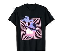The Magic Roundabout Ermintrude Psychedelic Lines T-Shirt, Men, Black, 5X-Large