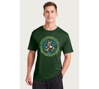 The Magic Roundabout Men's Dylan Appreciation Society T-Shirt in Bottle Green | Size: XL The Magic Roundabout Bottle Green XL