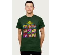 The Magic Roundabout Men's Florence Pop Art T-Shirt in Bottle Green | Size: 2XL The Magic Roundabout Bottle Green 2XL