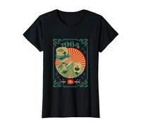 The Magic Roundabout Retro Brush Dougal T-Shirt, Women, Black, XX-Large