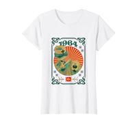 The Magic Roundabout Retro Brush Dougal T-Shirt, Women, White, Large