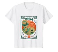 The Magic Roundabout Retro Brush Dougal T-Shirt, Youth, White, Small