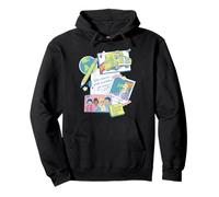 The Magic School Bus Classroom Items Collage Retro Cartoon Pullover Hoodie